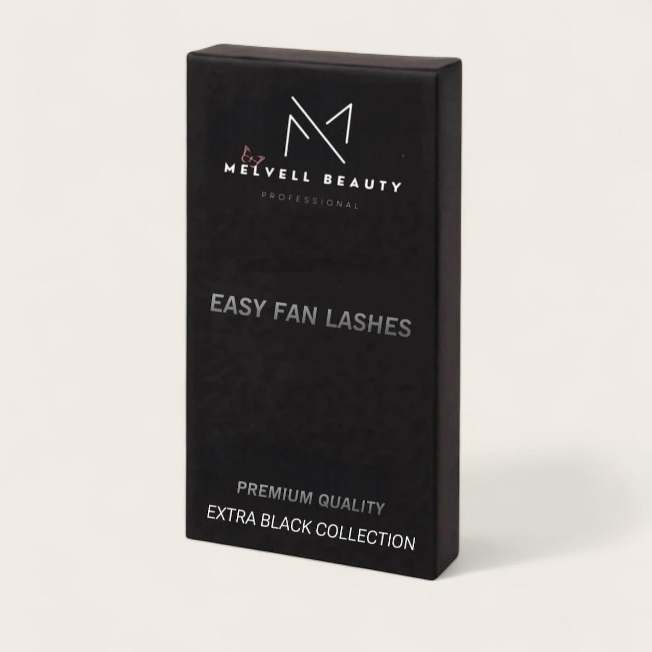 EXTENSIONS DE CILS "EASY FAN" EXTRA-BLACK 0,07 - MELVELL BEAUTY