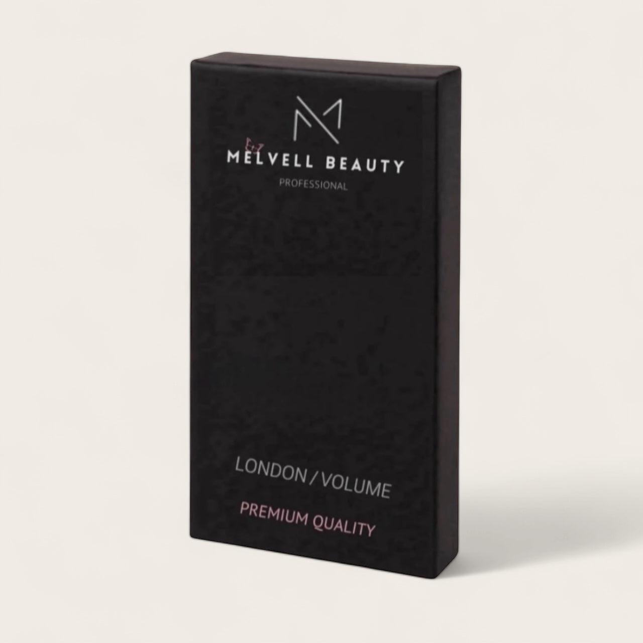 EXTENSIONS DE CILS "VOLUME RUSSE EXTRA-BLACK” LONDON 0,05 - MELVELL BEAUTY