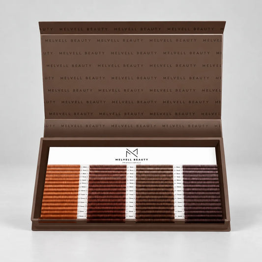 palette pour extensions de cils marrons